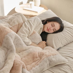 프롬비 아뜨 전기담요 전기요 캠핑 무릎 더블 180cm X 130cm FE242 허니베이지