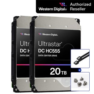 공식인증점 WD ULTRASTAR HC555 패키지 20TB 2PACK WUH722020CLE6L4