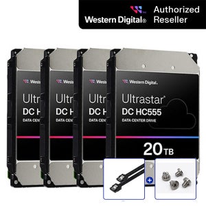공식인증점 WD ULTRASTAR HC555 패키지 20TB 4PACK WUH722020CLE6L4