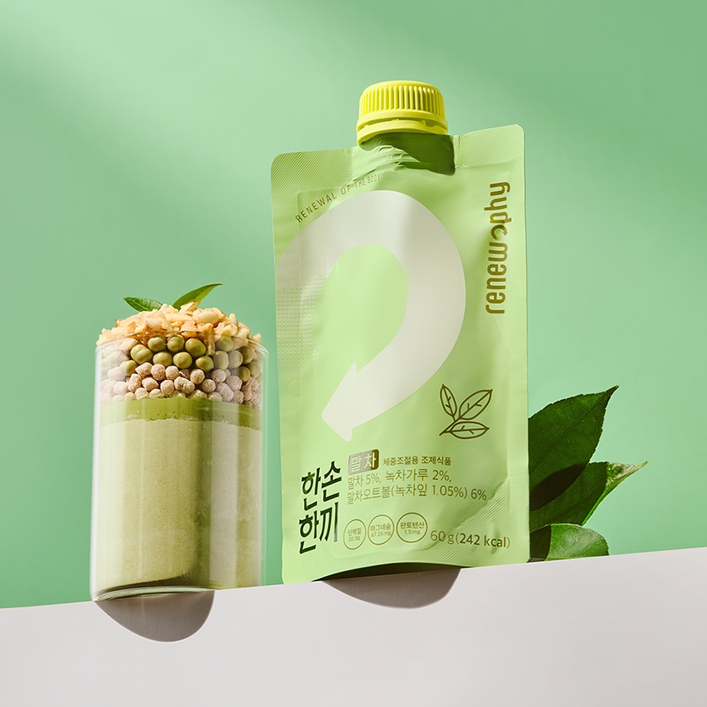 한손한끼 단백질 프로틴 쉐이크 말차, 60g, 7개
