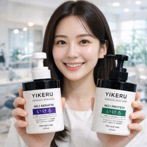 이케루 헤어 복구 클리닉 600ml+600ml 완벽한 모발복구를 위한 전문가용 헤어클리닉