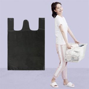 하나스마트 검정비닐봉투 대형봉지 20매 65x98cm 손잡이쓰레기봉투 도소매시장 손잡이형