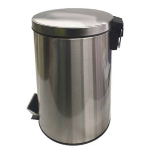 스텐 원형 휴지통 12L 중 사무실휴지통 예쁜쓰레기통