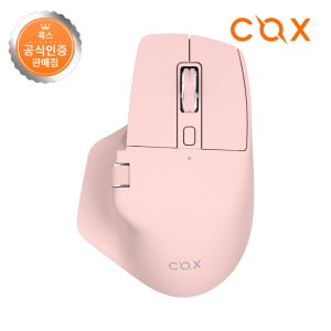 콕스 세미 버티컬 마우스 블루투스 저소음 휴대용 가로휠 삼성 LG 노트북 사무용 핑크