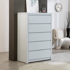 가구일상 광폭 대형 깊은 서랍장 900, 5단, 화이트