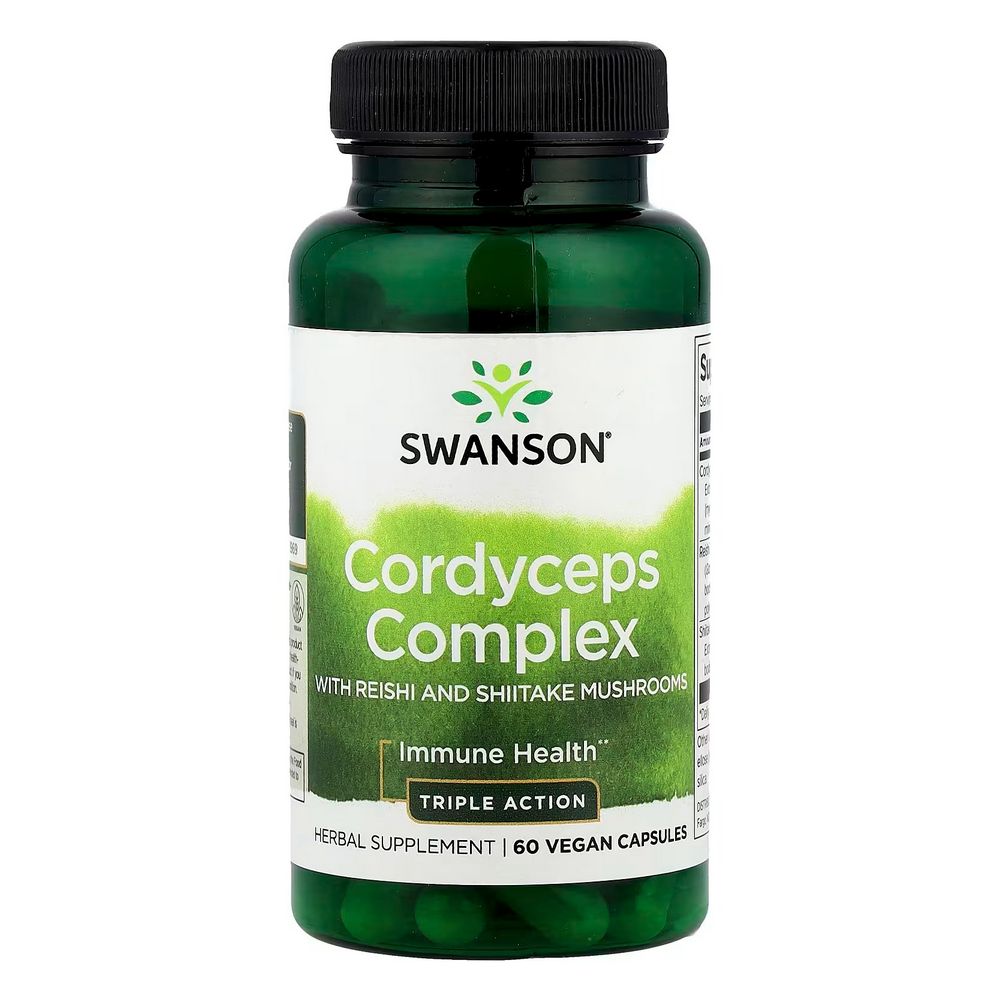 스완슨 <b>코디셉스</b> 동충하초 컴플렉스 위드 레이시 앤 시이타케 머쉬룸스 60비건캡슐