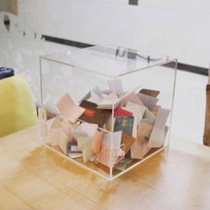 투명 아크릴 투표함 모금함 아크릴 추첨함 응모 이벤트170mm