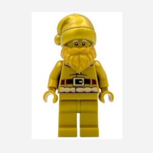 레고 BAM 미니피규어 크리스마스 황금 골드 산타 클로스