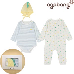 [아가방] 다노4종세트 01T117612 아기내복 바디수트 모자 선물세트 출산선물 봄시즌