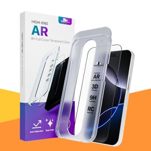 강화유리 하이엔드 풀커버 AR 고화질 액정보호필름 아이폰16 프로, 1매입