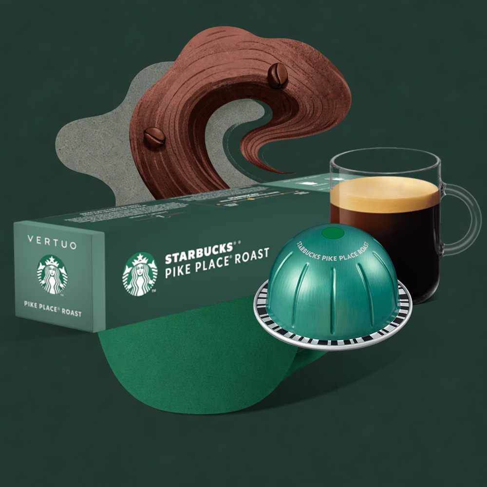 네스프레소 스타벅스 버츄오 캡슐 커피 파이크 플레이스 로스트 230ml