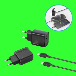 블랙 GaN PD 25W PPS C to C 2포트 초고속 충전기 1.2m 저발열
