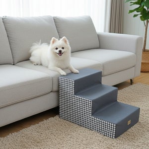 하개랩 강아지 고양이 계단 침대 소파 논슬립 방수 반려견 애견 펫스텝 3단