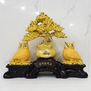 부자되세요 황금 복주머니 돈나무 부엉이 장식품 인테리어 소품 개업 집들이 선물