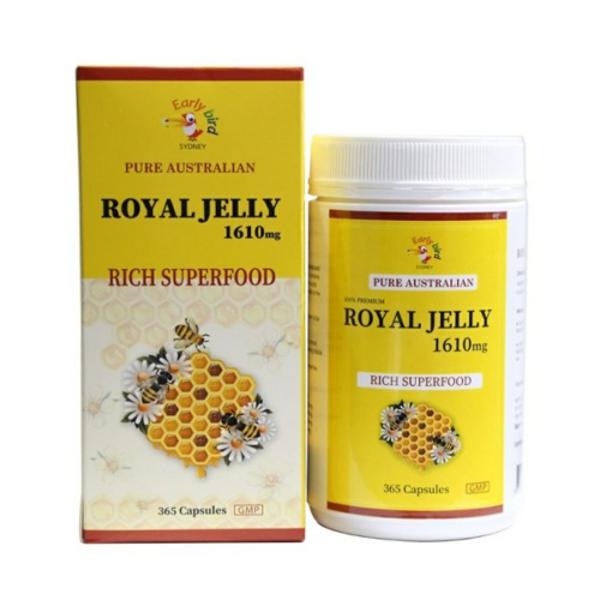 뉴질랜드 <b>얼리버드</b> Earlybird Royal Jelly 1610mg 로얄젤리 1610mg 캡슐 365정