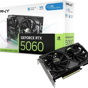 PNY 지포스 RTX 5060 OC 듀얼팬 그래픽카드 8GB GDDR7 (PCIe 5.0, DLSS 4) 관부가세포함
