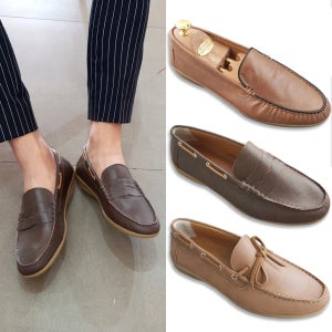 발이편한 수제화 천연양가죽 로퍼 남성 드라이빙 handmade