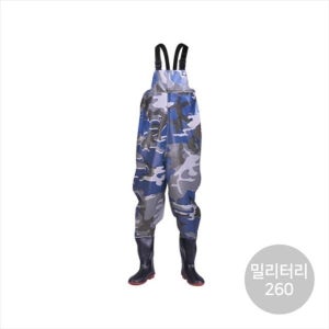 농업 낚시 갯벌 해루질 가슴장화 밀리터리 260mm 바지장화 선상장화 용장화