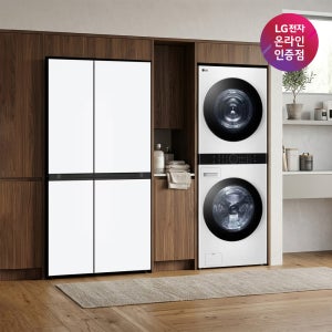 LG 디오스 AI 오브제컬렉션 양문형 냉장고 + LG 트롬 워시타워 (S836MQQ012 + W21WAM)