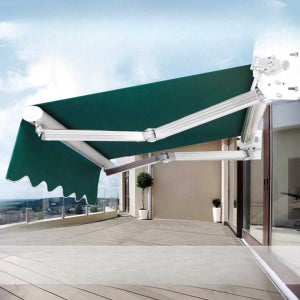 폴딩 어닝 접이식 차양막 테라스 야외 그늘 비막이 6x2.5m 3단