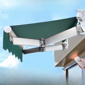 접이식 어닝 차양막 폴딩 그늘막 야외 설치용 수동 3x1.5m 2단