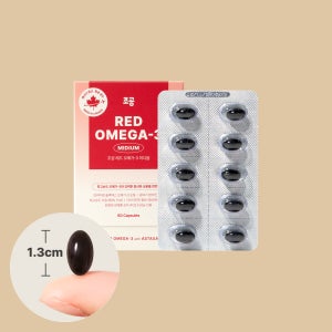 조공 레드 오메가-3 미디움 (블리스터) 1.3cm [60알] 캡슐 고양이 강아지 애견 오메가3