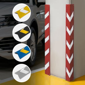 프리미엄 롱 코너보호대 직각 주차장 코너가드 고무 기둥모서리 가드 1M