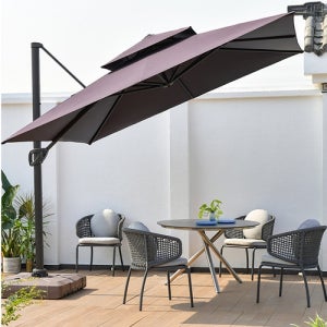 DIPYLON 야외테이블 파라솔 의자 세트 옥상 정원 카페