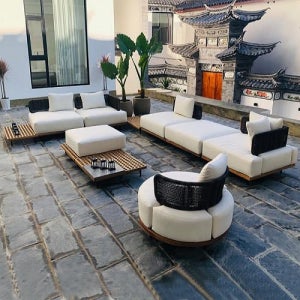 DIPYLON 야외테이블세트 소파 라탄 의자 정원 카페