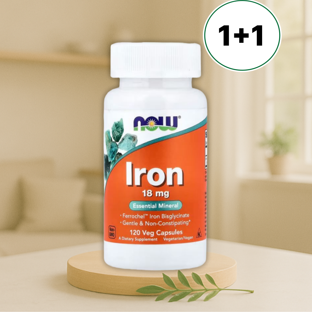 나우푸드 철분 <b>Iron 18mg</b> 120캡슐, 2개