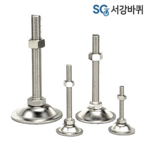 일반형 경하중 조절좌 레벨풋 레벨링풋 조절발 높이 수평 조절 볼트 50컵 M10 60mm