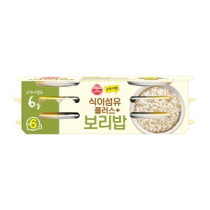 오뚜기 오뚜기밥 식이섬유플러스 보리밥 130g, 6개