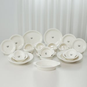 시라쿠스 뉴욕 킹스인 4인 그릇세트 23p 화이트 (선물용 패키지)