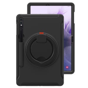 갤럭시탭 S7 FE 케이스 범퍼 회전 마카롱 아머 블랙, 탭 S7 FE