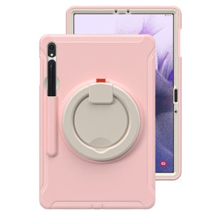 갤럭시탭 S10 FE 케이스 범퍼 회전 마카롱 아머 연핑크, 탭 S10 FE