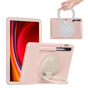 갤럭시탭 S10 울트라 케이스 범퍼 회전 마카롱 아머 연핑크, 탭 S10 울트라