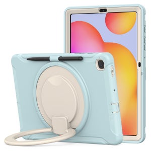갤럭시탭 S6 라이트 케이스 범퍼 회전 마카롱 아머 스카이, 탭 S6 라이트
