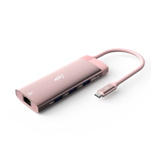 엠비에프 USB C타입 허브 6in1 4K HDMI 맥북 노트북 멀티허브 핑크