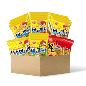 오뚜기 뿌셔뿌셔 6종 24개 (버터구이오징어4+화끈한매운맛4+양념치킨4+바베큐4+불고기맛4+구운양파4)