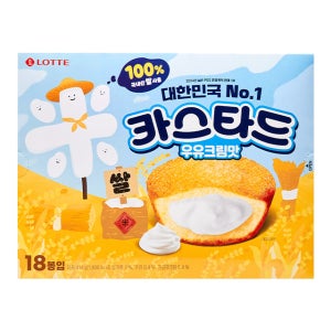 롯데 쌀 카스타드 우유크림맛 414g / 1개