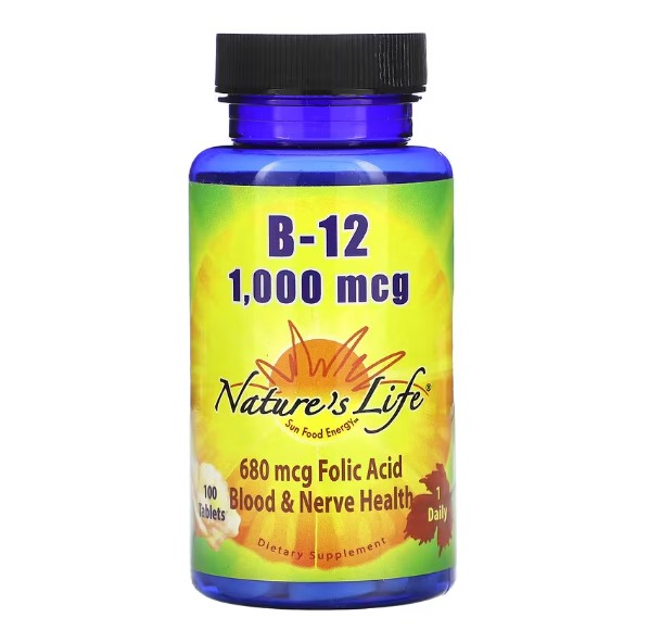 <b>네이쳐스라이프 비타민</b>B12 1000mcg 100정 시아노코발라민 B12