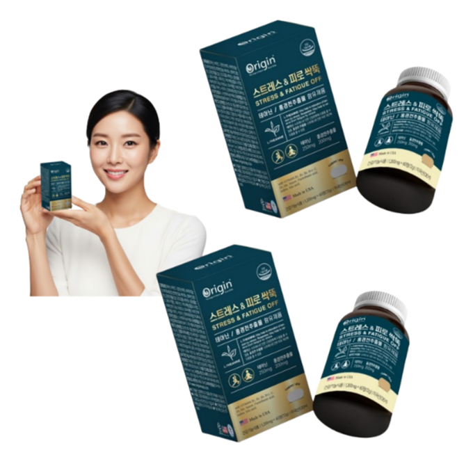 L 테아닌 효능 오리진 <b>스트레스</b> 피로 케어 <b>스트레스</b> <b>영양제</b> 자율신경 약4개월