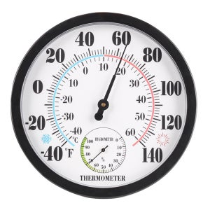 (원형 온습도계 F타입 1개) 고급 정밀 아날로그 벽걸이 온도계 습도계 온도 습도 실내