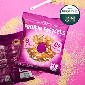 크리스프파워 프로틴 프레첼 참깨맛 단백질 보충 건강 스낵 50g