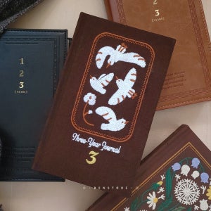 2026 빈티지 자수 3년 기록 다이어리 노트 성장일기 감성 양장 노트 B6 사이즈 수첩