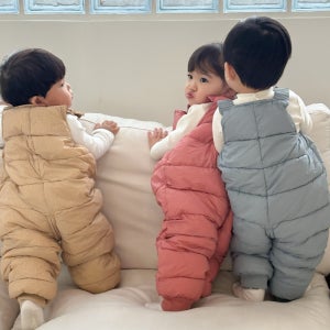 리틀래빗 아동용 뒤뚱패딩오버롤 패딩멜빵팬츠 스키바지 썰매바지