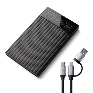 2.5인치 외장하드케이스 SSD HDD 리더기 USB C타입 LCD 상태확인 스크린