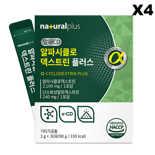 내츄럴플러스 알파시클로덱스트린 플러스 3g 알파CD 30포, 4개