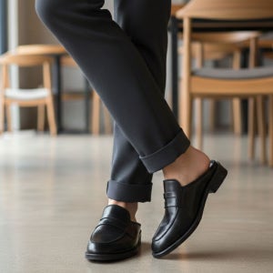 딕슈 남성 털 안감 키높이 방한화 페니 블로퍼 4cm BLMS361