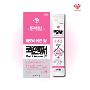 동화약품 퀵앤써 벤포티아민 마시는 액상 피로회복제 복숭아향 8포, 1개